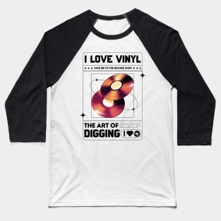 VINYL  - The Art Of Digging (Black) Baseball T-Shirt